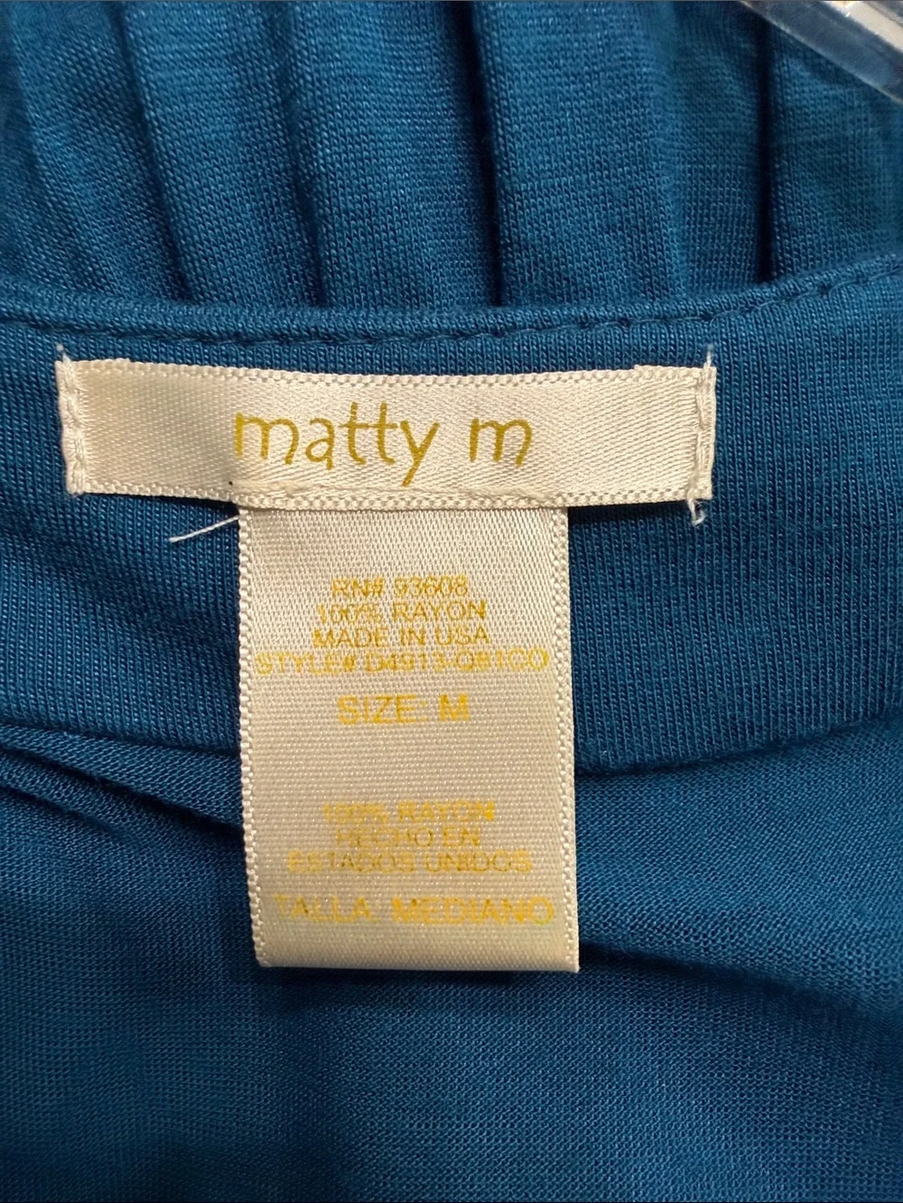 Matty M Teal Midi Dress - Picture 3 of 4